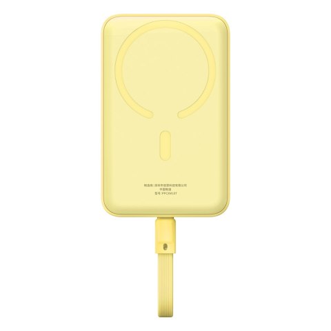 Mini Powerbank MagSafe 10000mAh 30W z kablem USB-C 0.3m żółty Mini Powerbank MagSafe 10000mAh 30W z kablem USB-C 0.3m żółty