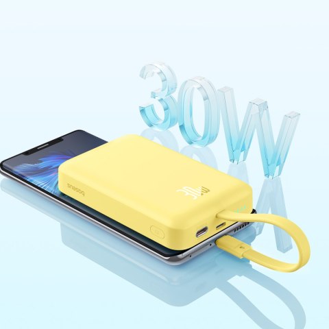 Mini Powerbank MagSafe 10000mAh 30W z kablem USB-C 0.3m żółty Mini Powerbank MagSafe 10000mAh 30W z kablem USB-C 0.3m żółty