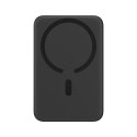 Mini powerbank 10000mAh z ładowaniem indukcyjnym MagSafe 15W PD QC 20W czarny