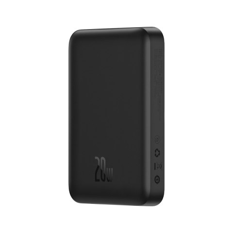 Mini powerbank 10000mAh z ładowaniem indukcyjnym MagSafe 15W PD QC 20W czarny Mini powerbank 10000mAh z ładowaniem indukcyjnym MagSafe 15W PD QC 20W czarny
