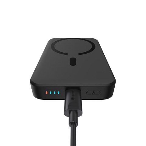 Mini powerbank 10000mAh z ładowaniem indukcyjnym MagSafe 15W PD QC 20W czarny Mini powerbank 10000mAh z ładowaniem indukcyjnym MagSafe 15W PD QC 20W czarny