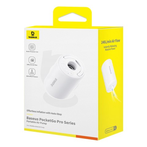 2w1 Pompka turystyczna do materaca i latarką LED PocketGo Pro - biała 2w1 Pompka turystyczna do materaca i latarką LED PocketGo Pro - biała