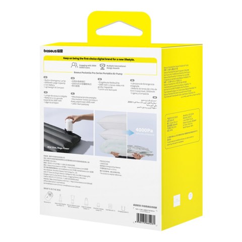 2w1 Pompka turystyczna do materaca i latarką LED PocketGo Pro - biała 2w1 Pompka turystyczna do materaca i latarką LED PocketGo Pro - biała