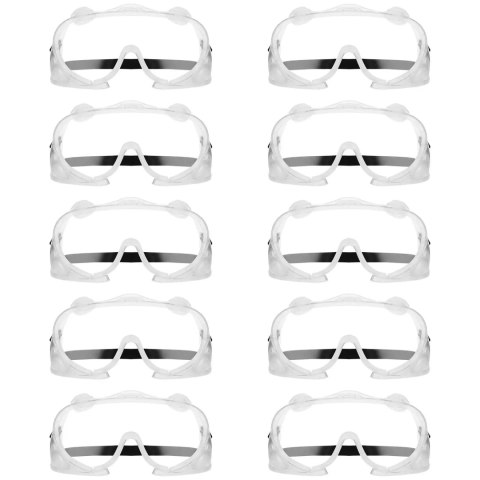 Gogle okulary ochronne BHP przeciwpyłowe - zestaw 10 szt. Gogle okulary ochronne BHP przeciwpyłowe - zestaw 10 szt.