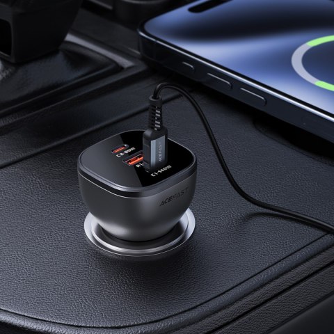 Ładowarka samochodowa B14 165W 2x USB-C 1x USB-A - czarna Ładowarka samochodowa B14 165W 2x USB-C 1x USB-A - czarna