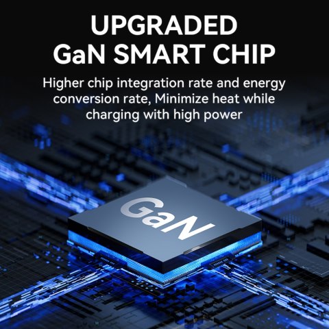 Ładowarka sieciowa 100-240V GaN 140W 3x USB-C / 2x USB-A czarna Ładowarka sieciowa 100-240V GaN 140W 3x USB-C / 2x USB-A czarna