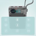 Power bank 10000mAh LED USB-C USB-A Lightning MagSafe Apple Watch - biały