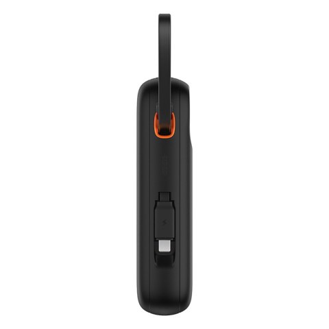 Power bank 10000mAh QPow 2 30W z wbudowanymi kablami USB-C - czarny Power bank 10000mAh QPow 2 30W z wbudowanymi kablami USB-C - czarny