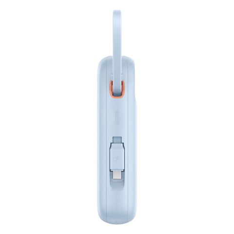 Power bank 10000mAh QPow 2 30W z wbudowanymi kablami USB-C - niebieski Power bank 10000mAh QPow 2 30W z wbudowanymi kablami USB-C - niebieski