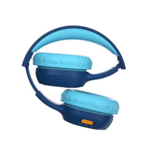 Słuchawki bezprzewodowe KH02 Bluetooth dla dzieci bezpieczne z kontrolą głośności - niebieskie Słuchawki bezprzewodowe KH02 Bluetooth dla dzieci bezpieczne z kontrolą głośności - niebieskie