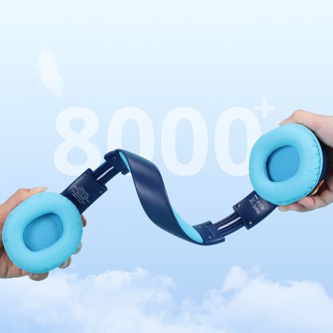 Słuchawki bezprzewodowe KH02 Bluetooth dla dzieci bezpieczne z kontrolą głośności - niebieskie Słuchawki bezprzewodowe KH02 Bluetooth dla dzieci bezpieczne z kontrolą głośności - niebieskie