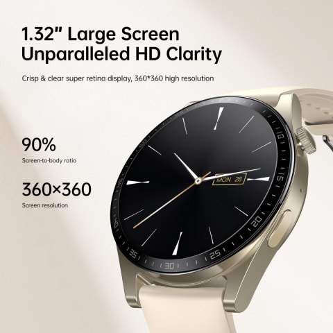 Smartwatch Classic Series z funkcją odbierania połączeń ekran 1.32'' IP68 - złoty Smartwatch Classic Series z funkcją odbierania połączeń ekran 1.32'' IP68 - złoty
