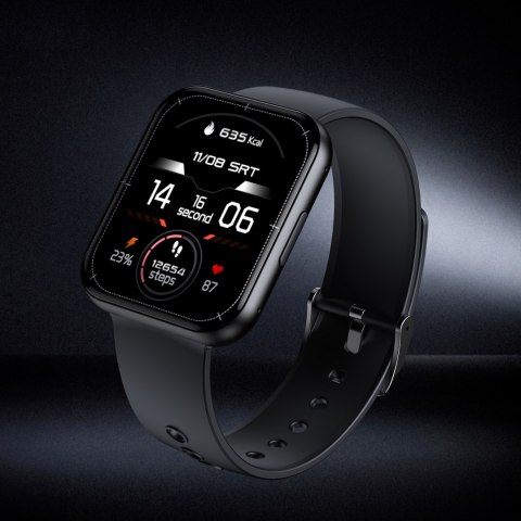 Smartwatch z funkcją odbierania połączeń ekran 1.91'' IP67 - czarny Smartwatch z funkcją odbierania połączeń ekran 1.91'' IP67 - czarny