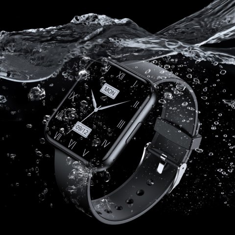 Smartwatch z funkcją odbierania połączeń ekran 1.91'' IP67 - czarny Smartwatch z funkcją odbierania połączeń ekran 1.91'' IP67 - czarny