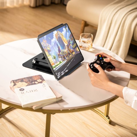 ZESTAW Podstawka pod laptopa aluminiowa 360 + podstawka do smartfona - czarna ZESTAW Podstawka pod laptopa aluminiowa 360 + podstawka do smartfona - czarna