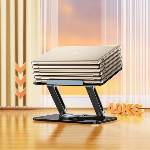 ZESTAW Podstawka pod laptopa aluminiowa 360 + podstawka do smartfona - czarna ZESTAW Podstawka pod laptopa aluminiowa 360 + podstawka do smartfona - czarna