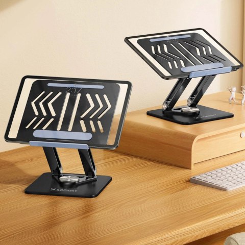 ZESTAW Podstawka pod laptopa aluminiowa 360 + podstawka do smartfona - czarna ZESTAW Podstawka pod laptopa aluminiowa 360 + podstawka do smartfona - czarna