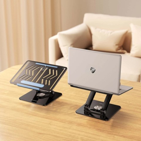 ZESTAW Podstawka pod laptopa aluminiowa 360 + podstawka do smartfona - czarna ZESTAW Podstawka pod laptopa aluminiowa 360 + podstawka do smartfona - czarna
