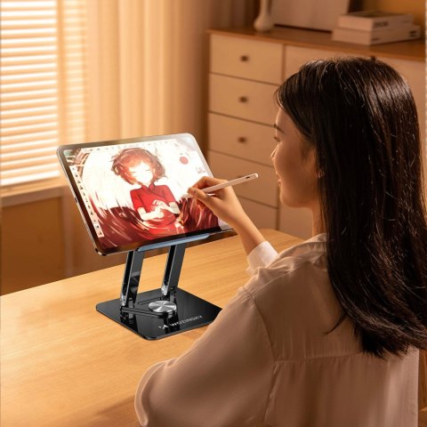 ZESTAW Podstawka pod laptopa aluminiowa 360 + podstawka do smartfona - czarna ZESTAW Podstawka pod laptopa aluminiowa 360 + podstawka do smartfona - czarna