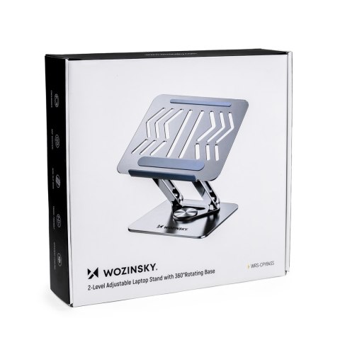 ZESTAW Podstawka pod laptopa aluminiowa 360 + podstawka do smartfona - srebrna ZESTAW Podstawka pod laptopa aluminiowa 360 + podstawka do smartfona - srebrna
