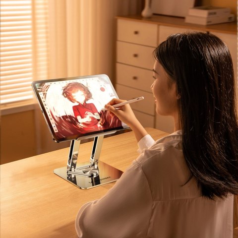 ZESTAW Podstawka pod laptopa aluminiowa 360 + podstawka do smartfona - srebrna ZESTAW Podstawka pod laptopa aluminiowa 360 + podstawka do smartfona - srebrna