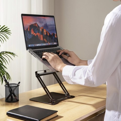 ZESTAW Podstawka pod laptopa aluminiowa + podstawka do smartfona - czarna ZESTAW Podstawka pod laptopa aluminiowa + podstawka do smartfona - czarna