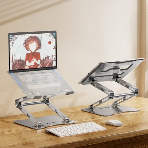 ZESTAW Podstawka pod laptopa aluminiowa + podstawka do smartfona - srebrna ZESTAW Podstawka pod laptopa aluminiowa + podstawka do smartfona - srebrna
