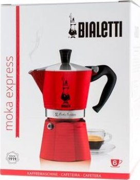 Akcesoria - Bialetti Moka Express 6TZ (300 ml) Czerwona Akcesoria - Bialetti Moka Express 6TZ (300 ml) Czerwona