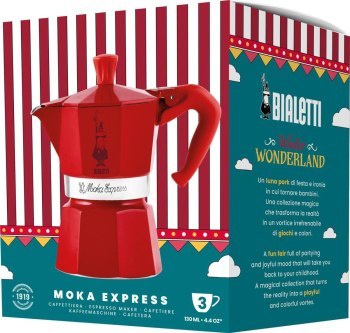 Akcesoria - Bialetti Moka Express Winter Wonderland 3tz czerwony Akcesoria - Bialetti Moka Express Winter Wonderland 3tz czerwony
