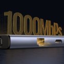 HUB Adapter USB-C - 3x USB-A 3.0 / HDMI / VGA / RJ45 / czytnik kart SD / TF / USB-C PD - szary