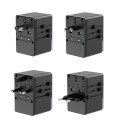 Ładowarka adapter podróżny GAN PRO 3 65W EU / US / JP / AUS / UK 2x USB-C 2x USB-A - czarny