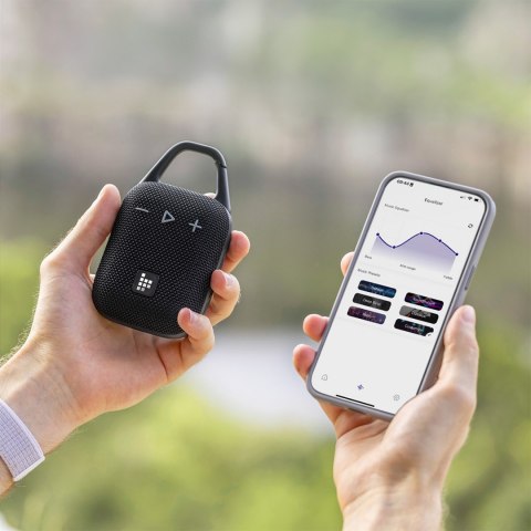 Mały turystyczny głośnik bezprzewodowy Mirtune H1 Bluetooth 8W - czarny Mały turystyczny głośnik bezprzewodowy Mirtune H1 Bluetooth 8W - czarny