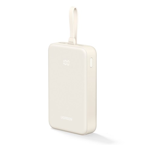 Powerbank 20000mAh 22.5W USB-C USB-A wbudowany kabel USB-C - biały Powerbank 20000mAh 22.5W USB-C USB-A wbudowany kabel USB-C - biały
