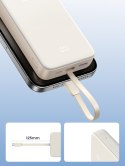 Powerbank 20000mAh 22.5W USB-C USB-A wbudowany kabel USB-C - biały