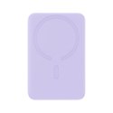 Powerbank magnetyczny indukcyjny 10000mAh 20W + kabel USB-C - fioletowy