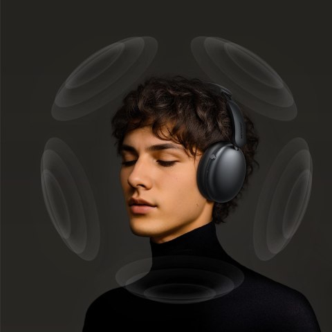 Słuchawki bezprzewodowe J-Head Series JR-JH1 z ANC Bluetooth - czarne Słuchawki bezprzewodowe J-Head Series JR-JH1 z ANC Bluetooth - czarne