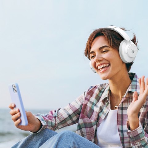 Słuchawki bezprzewodowe Sounfii Q20 ANC nauszne Bluetooth 5.3 - białe Słuchawki bezprzewodowe Sounfii Q20 ANC nauszne Bluetooth 5.3 - białe