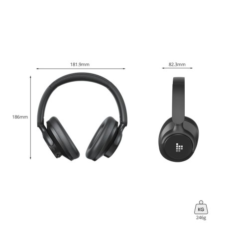 Słuchawki bezprzewodowe Sounfii Q20 ANC nauszne Bluetooth 5.3 - czarne Słuchawki bezprzewodowe Sounfii Q20 ANC nauszne Bluetooth 5.3 - czarne
