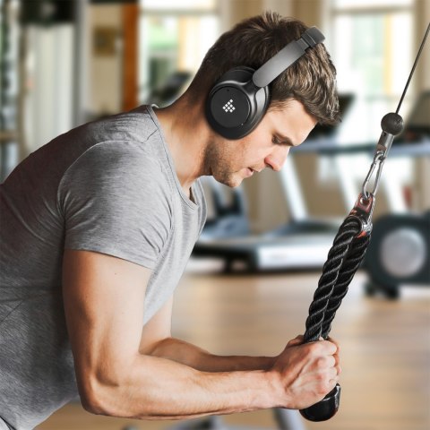 Słuchawki bezprzewodowe Sounfii Q20 ANC nauszne Bluetooth 5.3 - czarne Słuchawki bezprzewodowe Sounfii Q20 ANC nauszne Bluetooth 5.3 - czarne