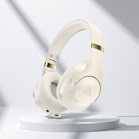 Słuchawki nauszne H4 ANC bezprzewodowe Bluetooth 5.3 IPX4 - beżowe Słuchawki nauszne H4 ANC bezprzewodowe Bluetooth 5.3 IPX4 - beżowe
