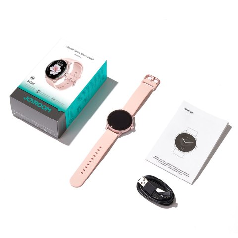 Smartwatch Classis Series JR-FC1 z funkcją odbierania połączeń IP68 - różowy Smartwatch Classis Series JR-FC1 z funkcją odbierania połączeń IP68 - różowy