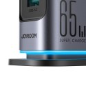 Stacja ładowania ładowarka wieloportowa GaN 65W EU 4x USB-C i 2x USB-A - ciemnoszara