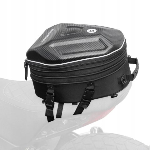 Torba motocyklowa plecak na kask mocowana na bak lub siedzeniu 35l - czarna Torba motocyklowa plecak na kask mocowana na bak lub siedzeniu 35l - czarna