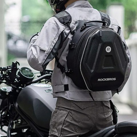 Torba motocyklowa plecak na kask mocowana na bak lub siedzeniu 35l - czarna Torba motocyklowa plecak na kask mocowana na bak lub siedzeniu 35l - czarna