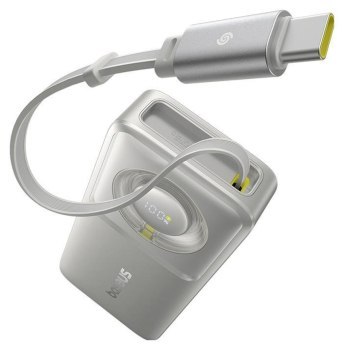 Baseus Free2Pull 10000mAh 30W z portem USB-C i rozwijanym kablem USB-C szary Baseus Free2Pull 10000mAh 30W z portem USB-C i rozwijanym kablem USB-C szary