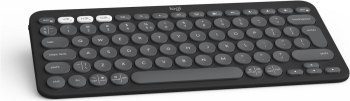 Klawiatura bezprzewodowa Logitech Pebble Keys 2 K380s grafitowa 920-011851 Klawiatura bezprzewodowa Logitech Pebble Keys 2 K380s grafitowa 920-011851