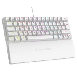 Rampage Klawiatura Mechaniczna PLOWER K60 WHITE Blue Switch RGB biała