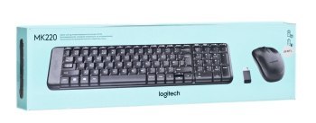 Zestaw klawiatura + mysz membranowa Logitech MK220 920-003168 (USB 2.0; kolor czarny; optyczna) Zestaw klawiatura + mysz membranowa Logitech MK220 920-003168 (USB 2.0; kolor czarny; optyczna)