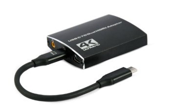 GEMBIRD ADAPTER USB TYP-C DO 2X HDMI 4K 60HZ CZARNY GEMBIRD ADAPTER USB TYP-C DO 2X HDMI 4K 60HZ CZARNY