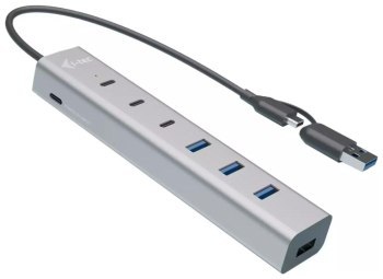 I-tec USB-C/USB-A Charging Metal HUB 7x Portów | 3x USB-C | 4x USB-A Fast Charge BC 1.2 (kabel 30cm)